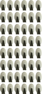 Zelfklevende Ovale Ophanghaken RVS – 48 stuks - afbeelding 1