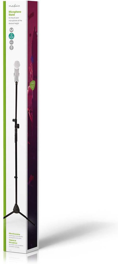Microfoonstandaard - V-vorm - Hoogte bereik: 950-1650 mm - Maximale armlengte: 800 mm - ABS / Aluminium - Zwart - afbeelding 6