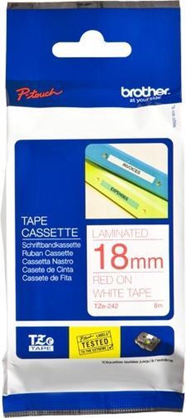 TZ-242 18mm - red on white - laminated (8m) - afbeelding 12