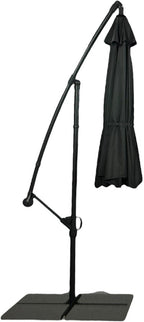 Livarno Zweefparasol 300 cm x 258 cm draaibaar Antraciet 180 grams polyester doek - afbeelding 3