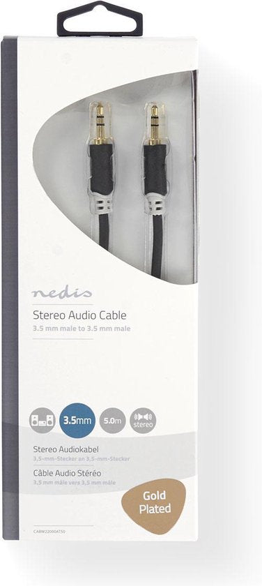 Nedis Stereo-Audiokabel - 3,5 Male - 3,5 Male - m - Rond - afbeelding 59