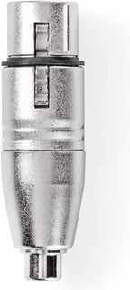 XLR-Adapter - XLR 3-Pins Female - RCA Female - Vernikkeld - Recht - Metaal - Zilver - 10 Stuks - Polybag - afbeelding 12