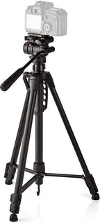 Nedis Statief - Maximaal draagvermogen: 3.0 kg - Minimale werkhoogte: 62.0 cm - Maximale werkhoogte: 158.5 cm - 3 Segmenten - Pan & Tilt - Inclusief reistas - Zelfnivellerende voeten - ABS / Aluminium - afbeelding 2