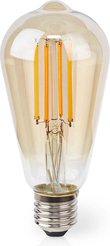 Nedis SmartLife LED Filamentlamp - Wi-Fi - E27 - 806 lm - 7 W - Warm Wit - 1800 - 3000 - Glas - Android / IOS - ST64 - 1 Stuks - afbeelding 10