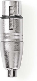 XLR-Adapter - XLR 3-Pins Female - RCA Female - Vernikkeld - Recht - Metaal - Zilver - 10 Stuks - Polybag - afbeelding 2