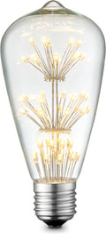 Home Sweet Home - Edison Vintage E27 LED filament lichtbron Drop - Helder - 6.4/6.4/13cm - ST64 Crystal - Retro LED lamp - 2W 95lm 2200K - warm wit - afbeelding 1