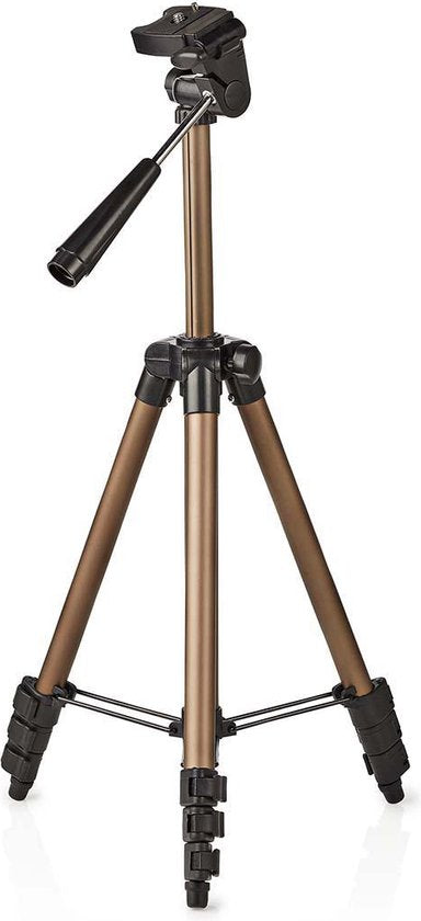 Nedis Statief - Maximaal draagvermogen: 1.5 kg - Minimale werkhoogte: 35.0 cm - Maximale werkhoogte: 106.0 cm - 3 Segmenten - Pan & Tilt - Inclusief reistas - ABS / Aluminium - Brons / Zilver - afbeelding 1
