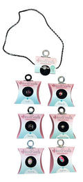 HeartBeads Ketting Met 6 Bedels (5 Bedels en 1 Stopper) PU Leer Zwart 50 cm - afbeelding 1