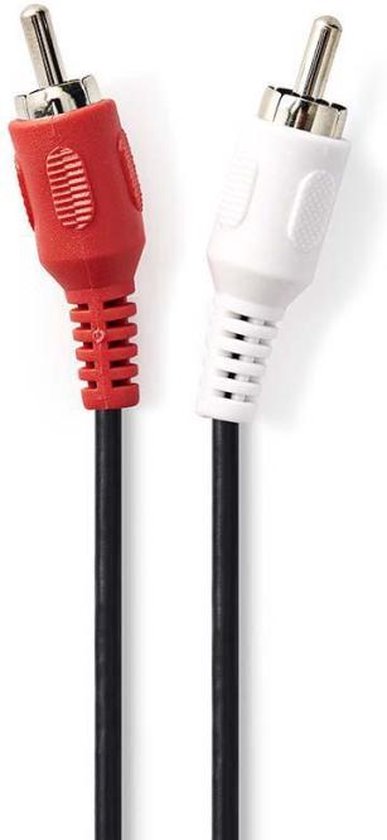 Nedis Stereo-Audiokabel - 2x RCA Male - 2x RCA Male - Vernikkeld - m - Rond - Zwart - afbeelding 33