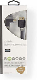 Nedis CVBP34200AT20 High Speed Hdmi-kabel Met Ethernet Hdmi-connector - Hdmi-connector 90° Haaks 2,0 M Antraciet - afbeelding 2