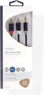 Nedis 3,5mm Jack - Tulp stereo audio kabel - zwart - meter - afbeelding 20