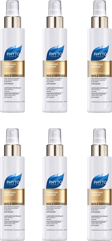 Phyto Paris Huile Soyeuse Lightweight hydrating oil Dry & Fine Hair 30ml x 6 - afbeelding 1