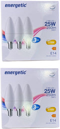 6 stuks (2x3) Energetic Kaars E14 Warm Wit (2700K) 2,9 W (25 W) - afbeelding 1