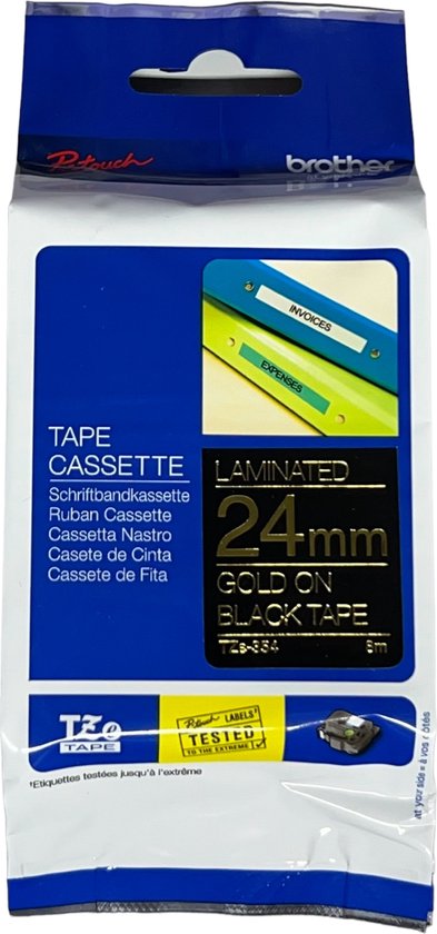 4x Originele Brother Tze tape 24mm x 8 Meter - afbeelding 3