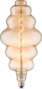 Home Sweet Home - Edison Vintage E27 LED filament lichtbron Spiraal - Amber - 18/18/38cm - Dimbaar - 4W 280lm 2700K - warm wit licht - geschikt - afbeelding 1