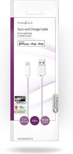 Nedis Lightning naar USB kabel - zwart - meter - afbeelding 29