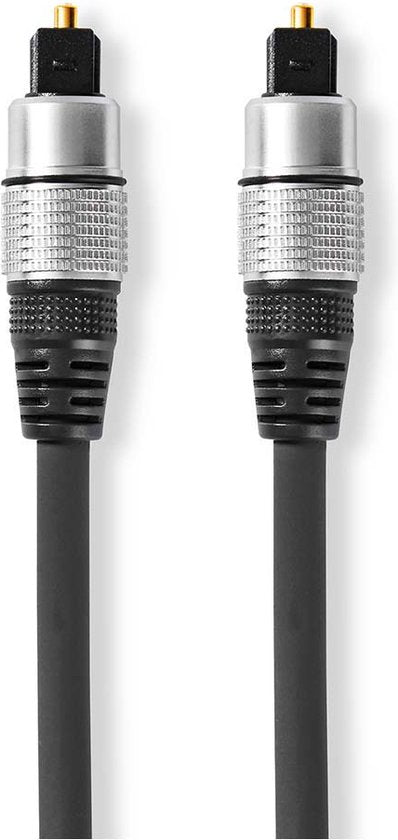 Nedis Optische Audiokabel - TosLink Male - TosLink Male - m - Rond - PVC - Antraciet - Doos - afbeelding 2