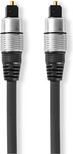 Nedis Optische Audiokabel - TosLink Male - TosLink Male - m - Rond - PVC - Antraciet - Doos - afbeelding 2
