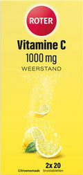 Roter Vitamine C 1000mg bruis - Hoge dosering vitamine C ter ondersteuning van je weerstand - 40 bruistabletten met citroensmaak - afbeelding 1