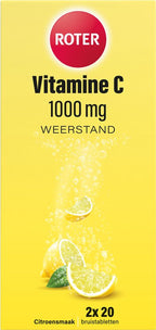 Roter Vitamine C 1000mg bruis - Hoge dosering vitamine C ter ondersteuning van je weerstand - 40 bruistabletten met citroensmaak - afbeelding 1