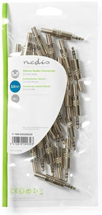 Nedis 3,5 mm Audioconnector - Recht - Male - Vernikkeld - Solderen - Diameter kabelinvoer: 3.8 mm - Metaal - Zilver - 25 Stuks - Polybag - afbeelding 3