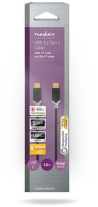 Nedis USB-C naar USB-C kabel - tot 20V/3A / zwart - 1 meter - afbeelding 10