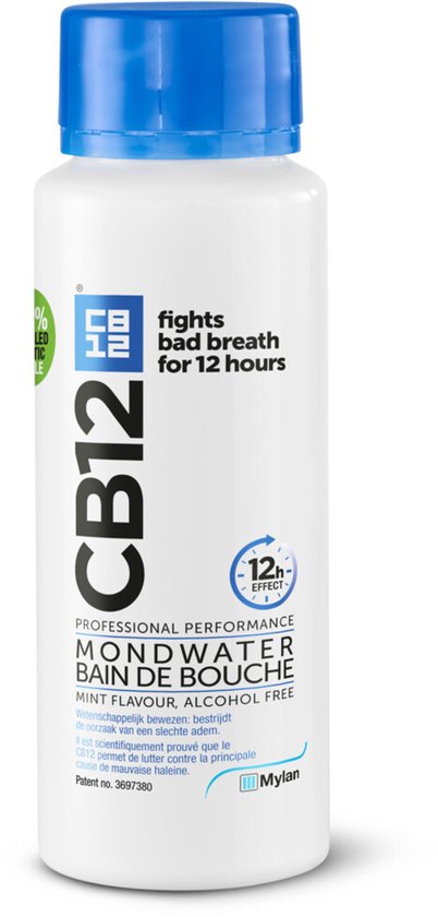 CB12 Original Mondwater - Beschermt 12 uur lang tegen een slechte adem - Met Fluoride voor bescherming tegen gaatjes - Frisse mentholsmaak - Alcoholvrije mondspoeling - 250ml - afbeelding 15