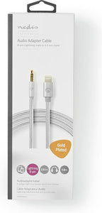 Nedis Lightning-Adapter - Apple Lightning 8-Pins - 3,5 mm Male - Verguld - 1.00 m - Rond - Nylon - afbeelding 6