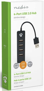 Nedis USB-Hub - USB-A Male - 4x USB A Female - 4-Poorts poort(en) - USB 2.0 - USB Gevoed - afbeelding 11