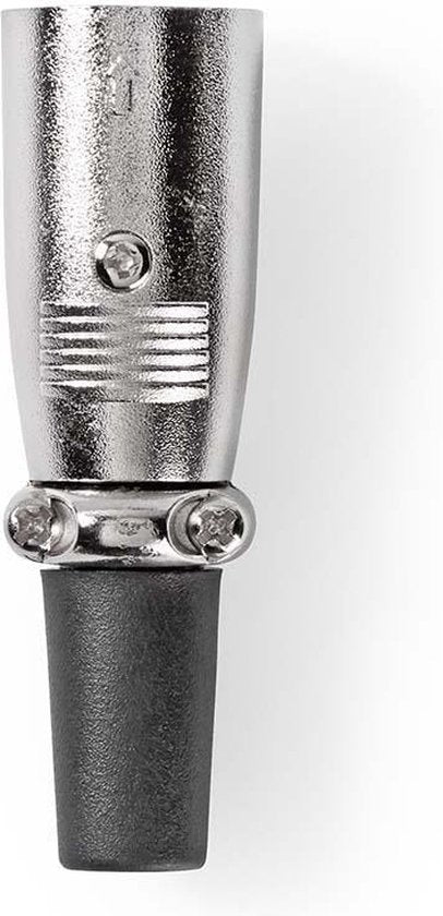 Nedis XLR-Connector - Recht - Male - Vernikkeld - Solderen - Diameter kabelinvoer: 7.0 mm - Metaal - Zilver - 25 Stuks - Envelop - afbeelding 2