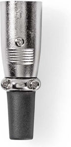 Nedis XLR-Connector - Recht - Male - Vernikkeld - Solderen - Diameter kabelinvoer: 7.0 mm - Metaal - Zilver - 25 Stuks - Envelop - afbeelding 2