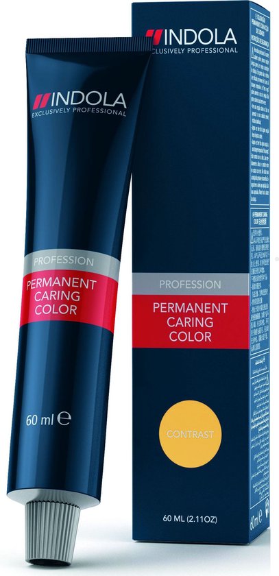 Indola Profession Permanent Caring Color Contrast 60ml – C.03 contrast natuur goud - 3 tubes - afbeelding 2