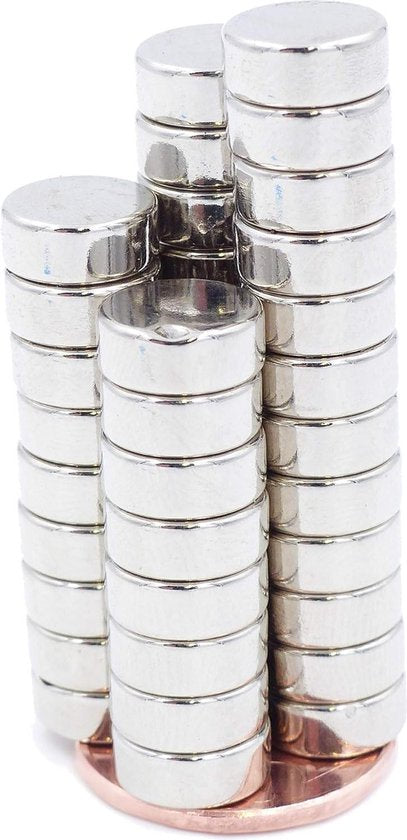 25 Mini Disc Magneten 10x4mm N52 sterk Neodymium Power Magneet - Model Making Foto Whiteboard Koelkast Crafting - klein rond extra sterk - afbeelding 1