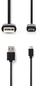Nedis USB-Kabel - USB 2.0 - USB-A Male - USB Micro-B Male - 4.5 W - 480 Mbps - Vernikkeld - 3.00 m - Rond - PVC - Zwart - Label - afbeelding 9