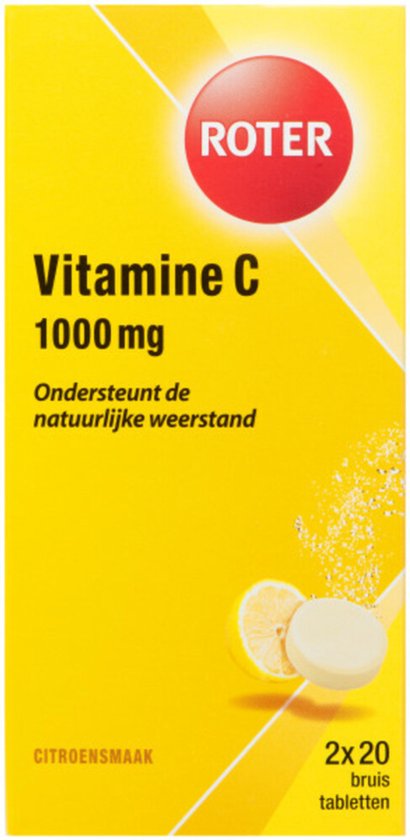 Roter Vitamine C 1000mg bruis - Hoge dosering vitamine C ter ondersteuning van je weerstand - 40 bruistabletten met citroensmaak - afbeelding 15