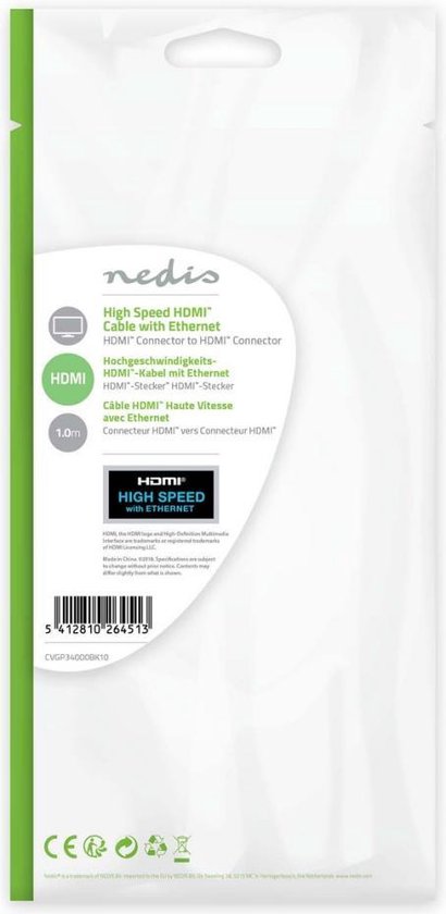 High Speed HDMIâ„¢-kabel met Ethernet | HDMIâ„¢-connector - HDMIâ„¢-connector | 3,0 m | - afbeelding 53