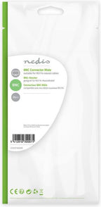 Nedis BNC-Kabelbeschermer - Recht - Male - Vernikkeld - 50 Ohm - Twist-On - Diameter kabelinvoer: 2.55 mm - Staal - Zilver - 25 Stuks - Polybag - afbeelding 5