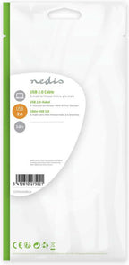 Nedis USB-Kabel - USB 2.0 - USB-A Male - Mini 4-Pin Male - 480 Mbps - Vernikkeld - 2.00 m - Rond - PVC - Zwart - Polybag - afbeelding 4