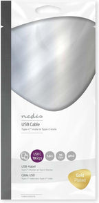 USB-Kabel | USB 3.2 Gen 2 | USB Type-C™ Male | USB Type-C™ Male | 10 Gbps | Verguld | 1.00 m | Rond | PVC | Antraciet | Polybag - afbeelding 4