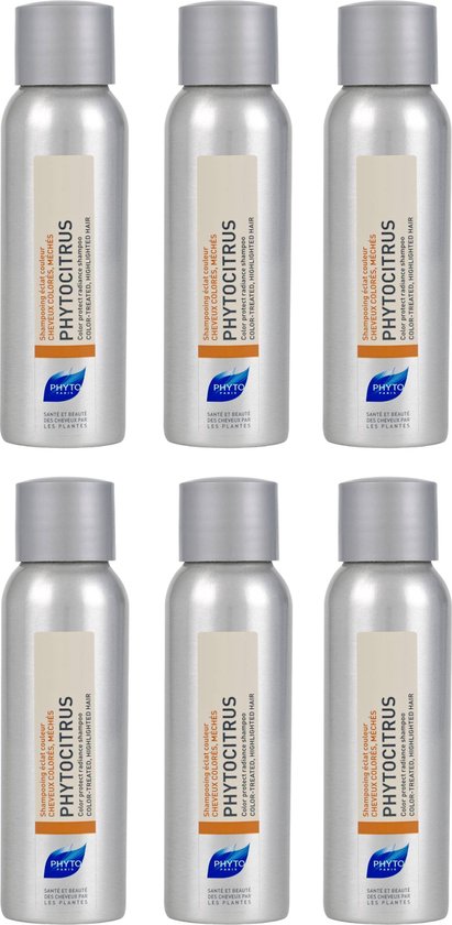 Phyto Paris Phytocitrus Color protect radiance shampoo Color-Treated, Highlighted Hair 50ml x 6 - afbeelding 1