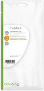 Nedis USB-Kabel - USB 2.0 - USB-A Male - US-E6 8-pins Male - 480 Mbps - Vernikkeld - 2.00 m - Rond - PVC - Zwart - Envelop - afbeelding 4