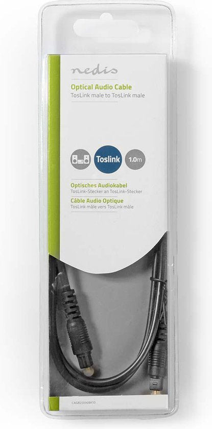 Nedis Optische Audiokabel - TosLink Male - TosLink Male - m - Rond - PVC - Zwart - afbeelding 14