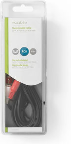 Nedis Stereo-Audiokabel - 2x RCA Male - 2x RCA Male - Vernikkeld - m - Rond - Zwart - afbeelding 43
