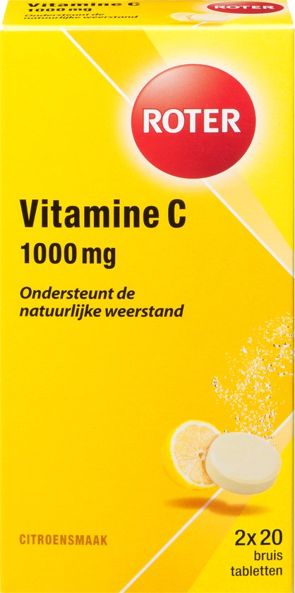 Roter Vitamine C 1000mg bruis - Hoge dosering vitamine C ter ondersteuning van je weerstand - 40 bruistabletten met citroensmaak - afbeelding 12