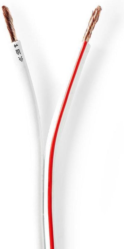 Nedis Speaker-Kabel - 2x 2.50 mm² - CCA - 25.0 m - Rond - PVC - Wit - Folieverpakking - afbeelding 5