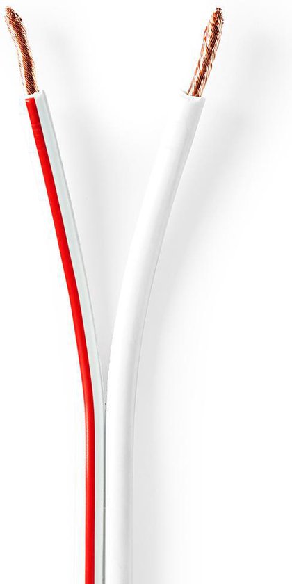 Nedis Speaker-Kabel - 2 x 2.50 mm² - Koper - 15.0 m - Rond - PVC - Wit - Rol - afbeelding 1