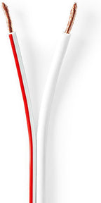 Nedis Speaker-Kabel - 2 x 2.50 mm² - Koper - 15.0 m - Rond - PVC - Wit - Rol - afbeelding 1