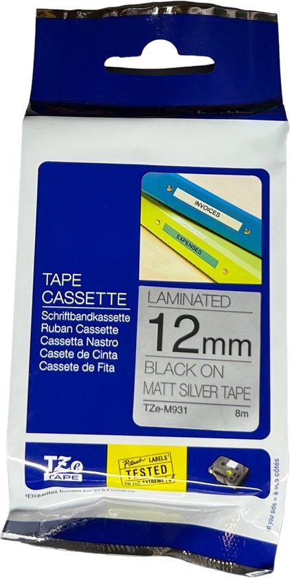 7 x ORIGINELE Brother Tze-tape 12mm MIX van 7 verschillende Kleuren SALE AANBIEDING - afbeelding 2