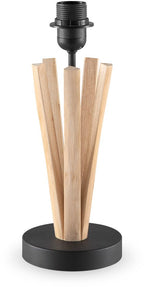 Home Sweet Home - Landelijke tafellamp voet Bindy voor lampenkap - 15/15/33cm - gemaakt van Hout - geschikt voor E27 LED lichtbron - voor lampenkap - afbeelding 1