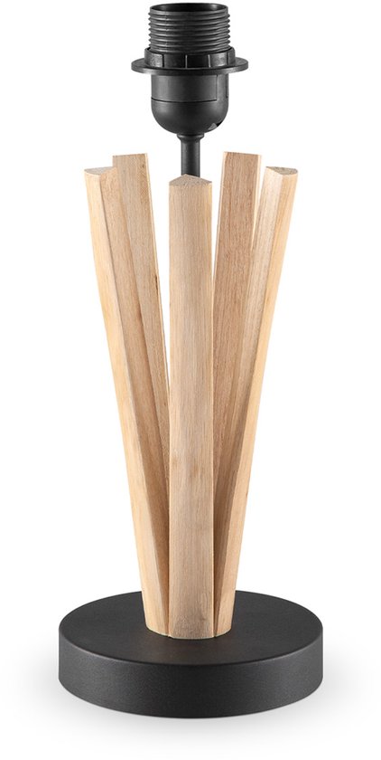 Home Sweet Home - Landelijke tafellamp voet Bindy voor lampenkap - 15/15/33cm - gemaakt van Hout - geschikt voor E27 LED lichtbron - voor lampenkap - afbeelding 1
